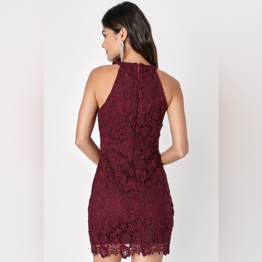 Lulu's Red Halter Bodycon Mini Dress - Picture 11 of 13